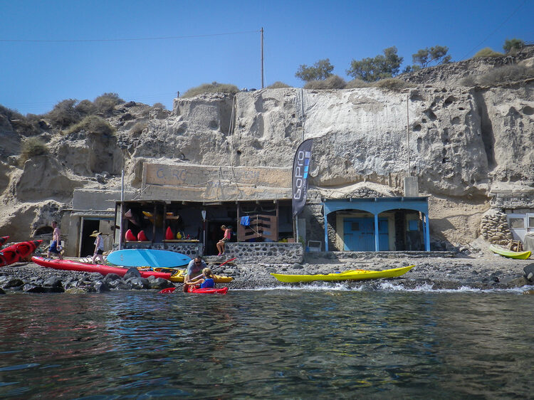 Kayak rental, Santorini Beach Cave